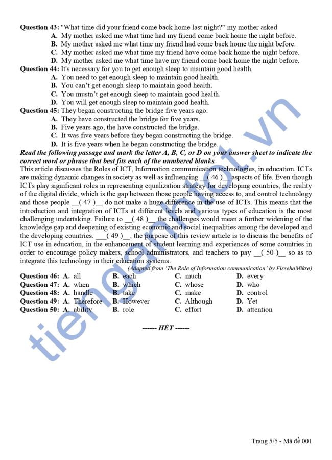 Đề thi thử tiếng Anh THPTQG 2023 tỉnh Kiên Giang có file pdf