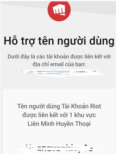 Quên tài khoản Riot đã liên kết với Garena- đăng nhập vào gmail để xem lại tên tài khoản